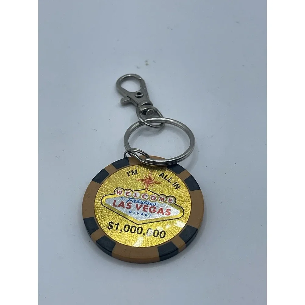 Sin City Welcome To Fabulous‎ Las Vegas Nevada Chip KeyChain $1,000,000.